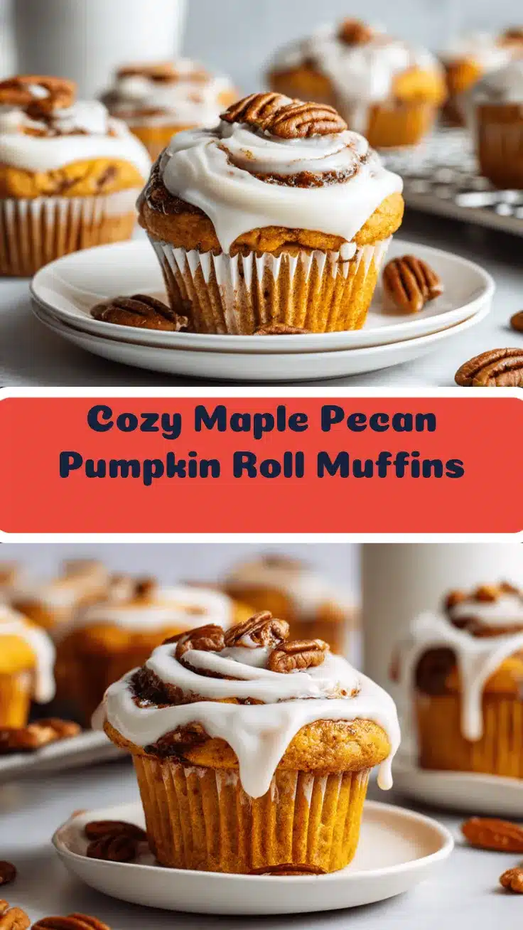 maple pecan pumpkin cinnamon roll muffins recipe