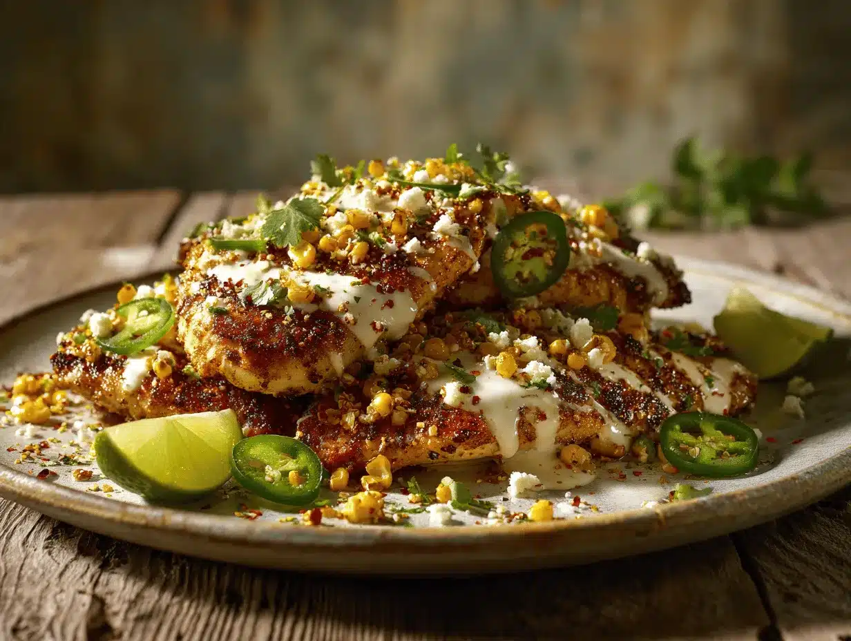 Mexican street corn chicken preparation steps