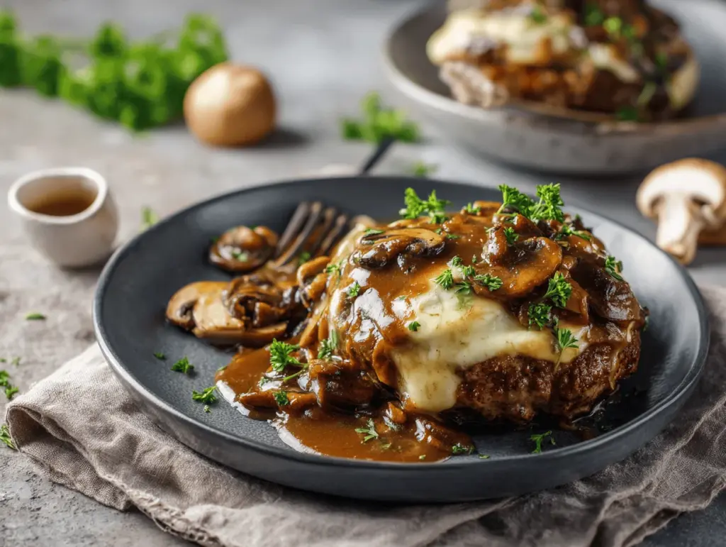 mushroom Swiss hamburger steak - featured image