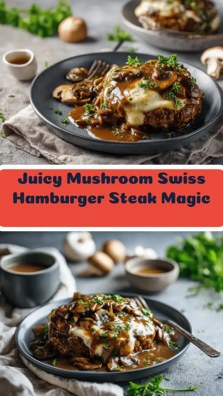 mushroom Swiss hamburger steak recipe