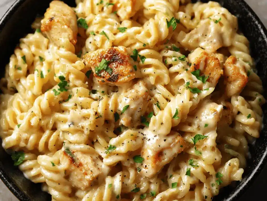 parmesan chicken pasta - featured image