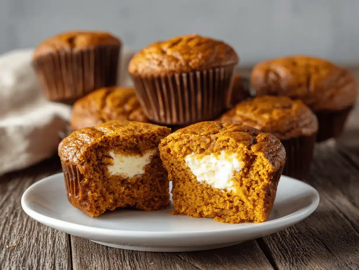 pumpkin cheesecake muffins preparation steps