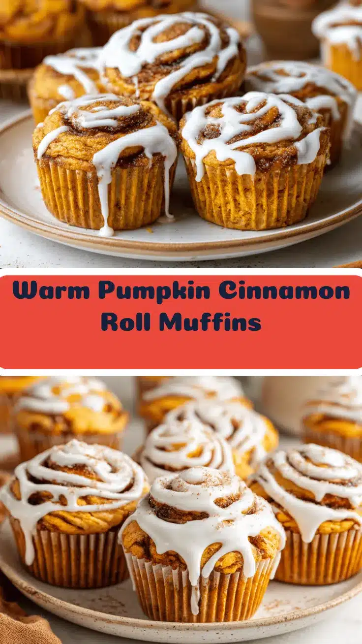 pumpkin cinnamon roll muffins recipe