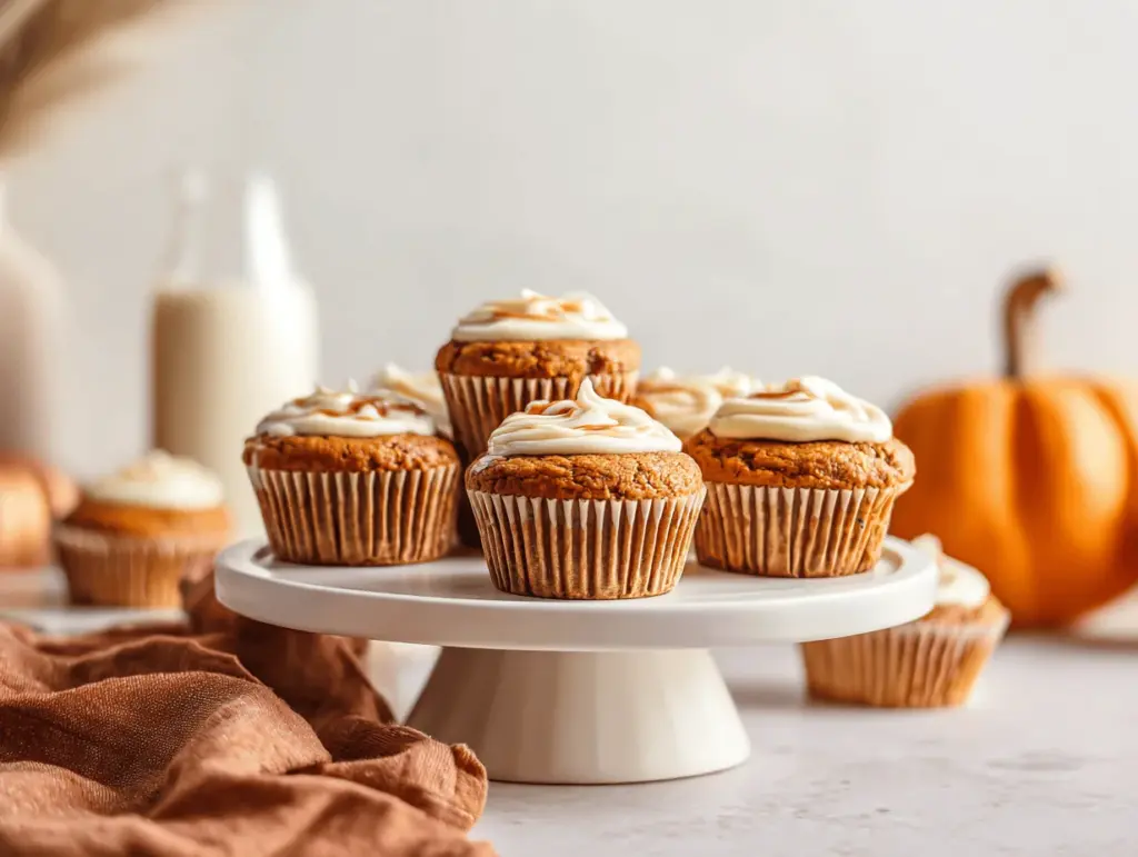 pumpkin cream cheese muffins - featured image