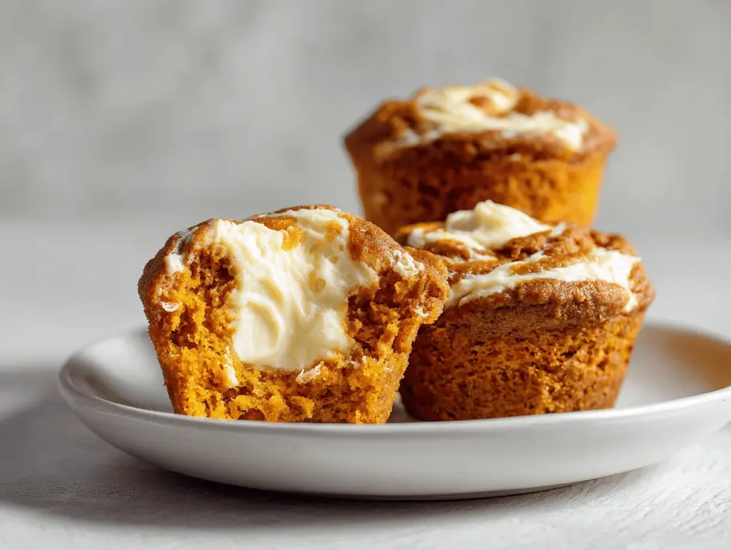 pumpkin cream cheese muffins - featured image