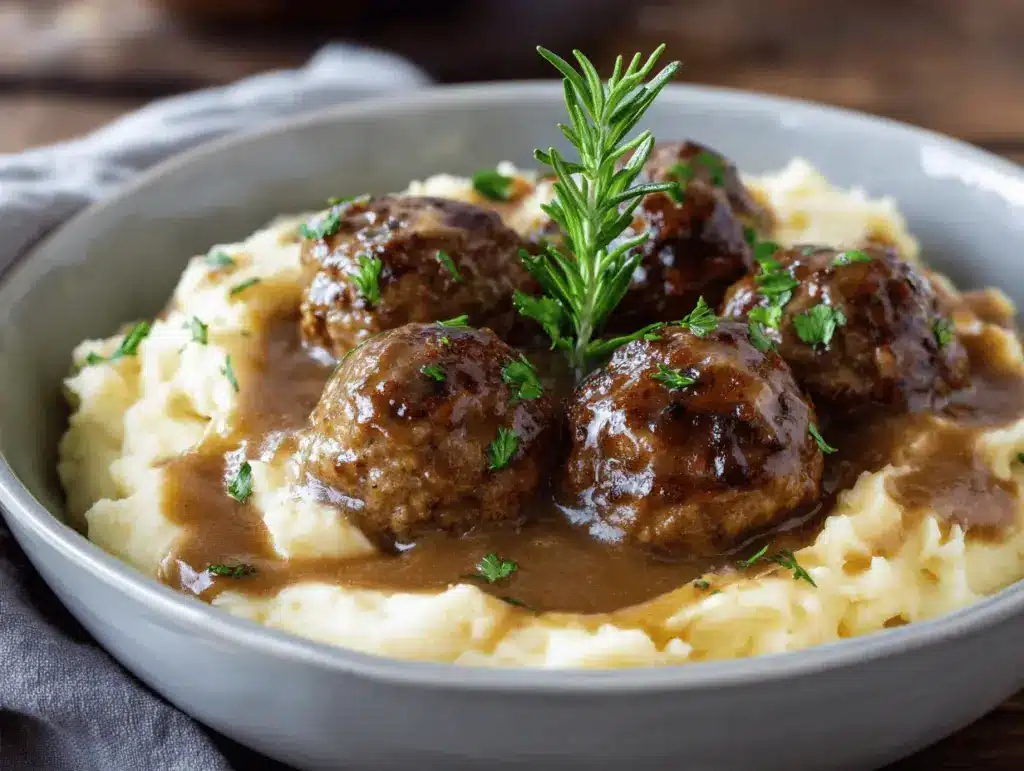 Salisbury steak meatballs - featured image