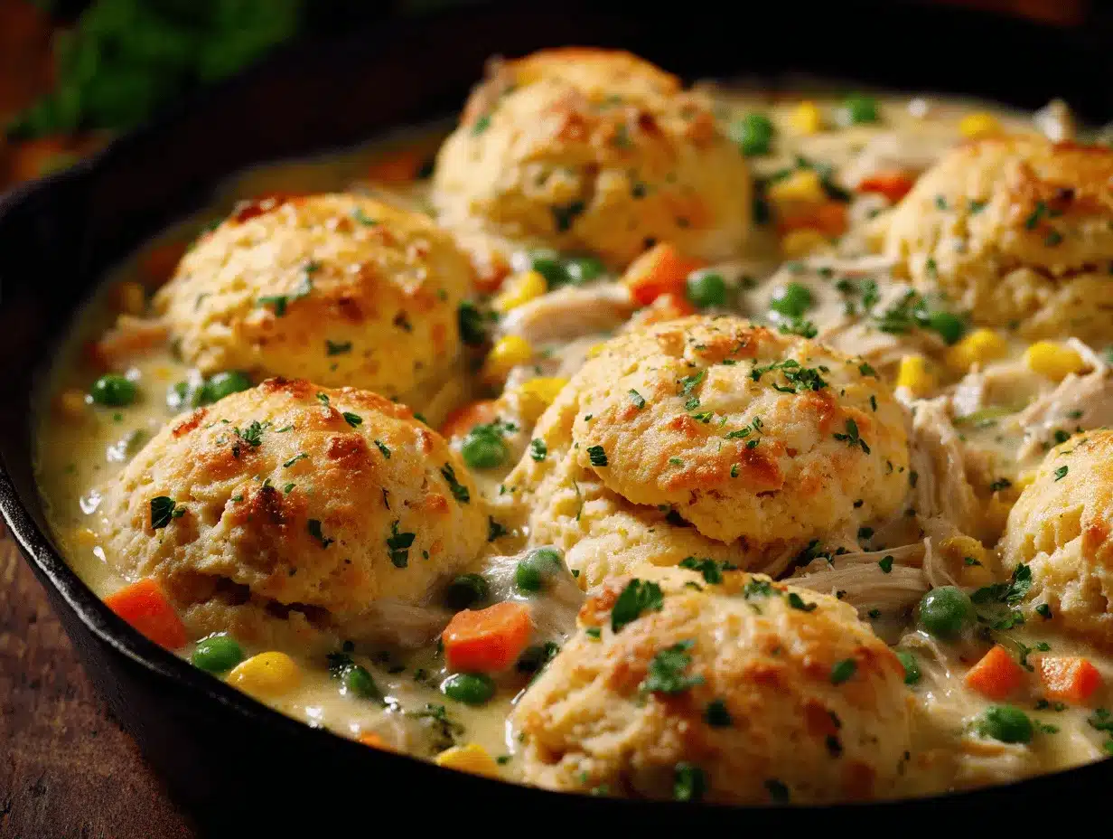 skillet chicken pot pie preparation steps