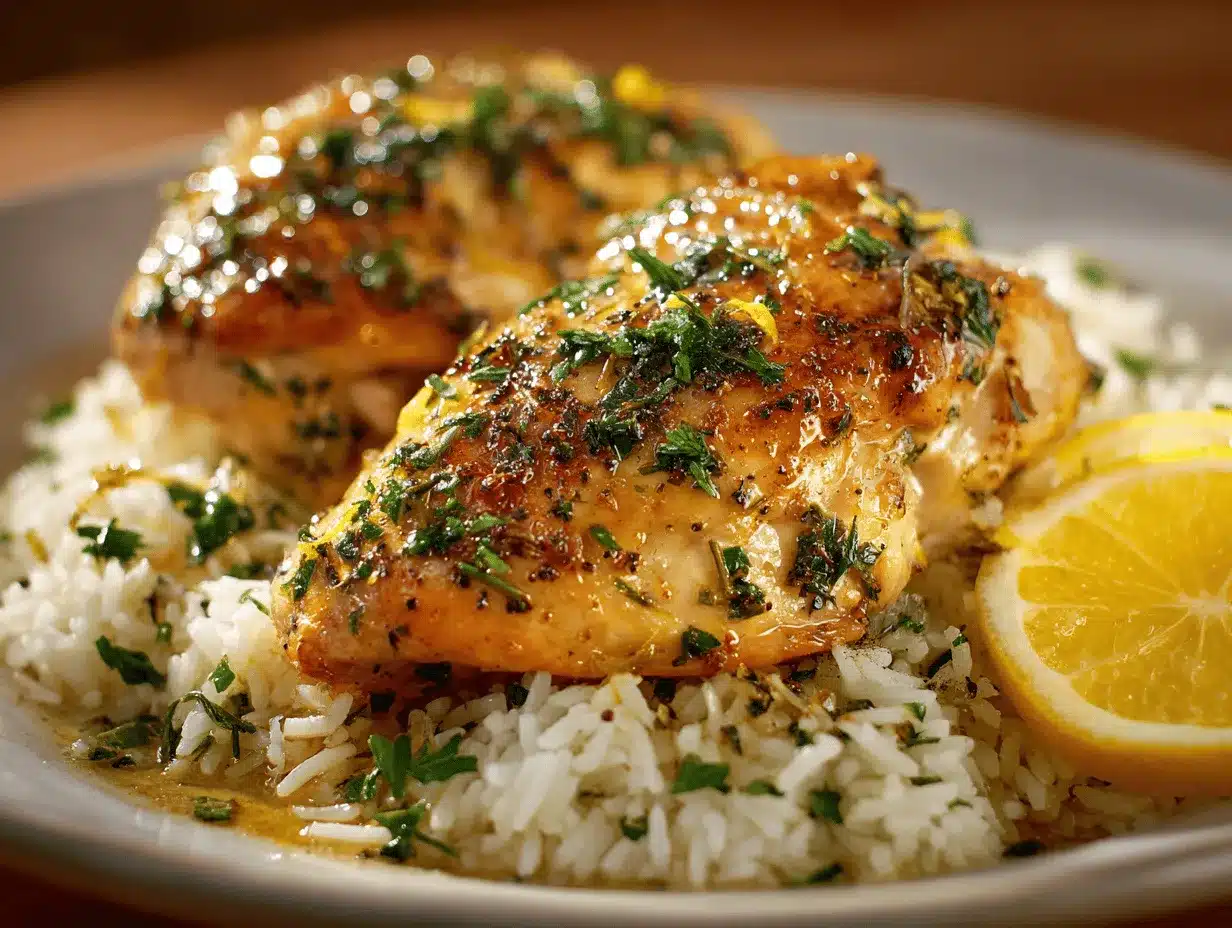 slow cooker lemon herb chicken and rice preparation steps