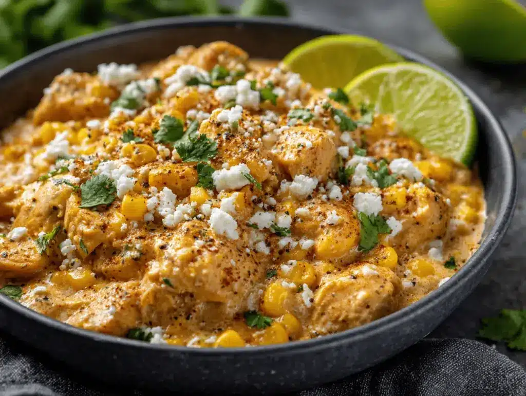 slow cooker street corn chicken - featured image