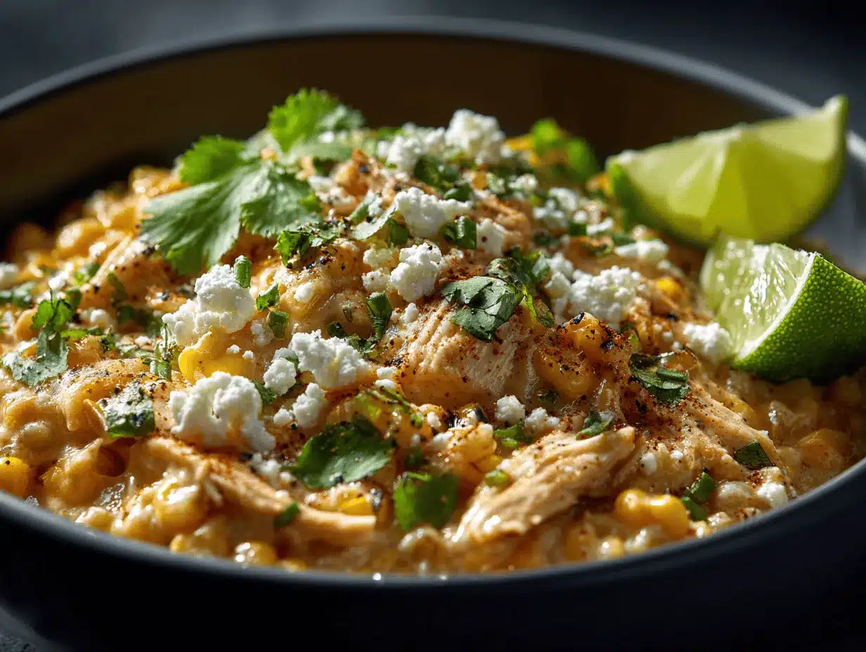 slow cooker street corn chicken preparation steps