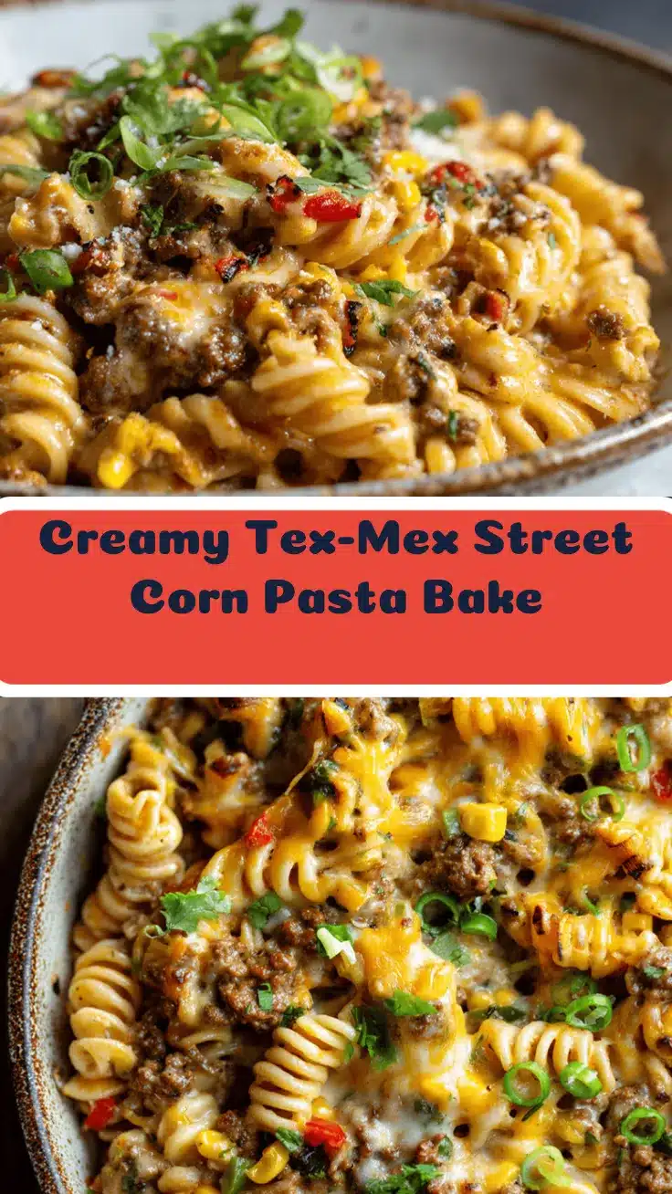 Tex-Mex street corn pasta with beef recipe
