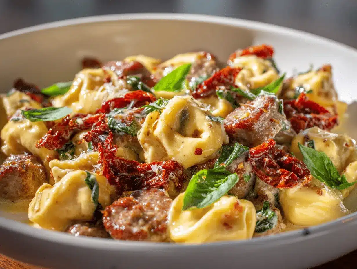 Tuscan tortellini preparation steps