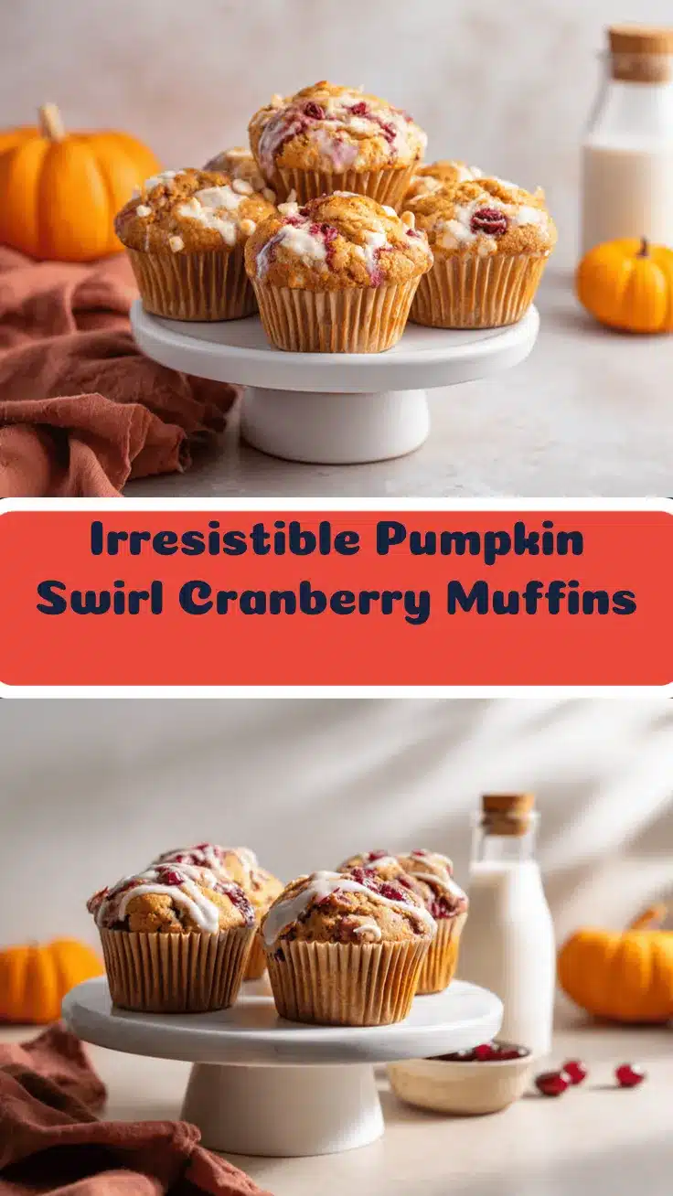 white chocolate cranberry pumpkin swirl muffins recipe
