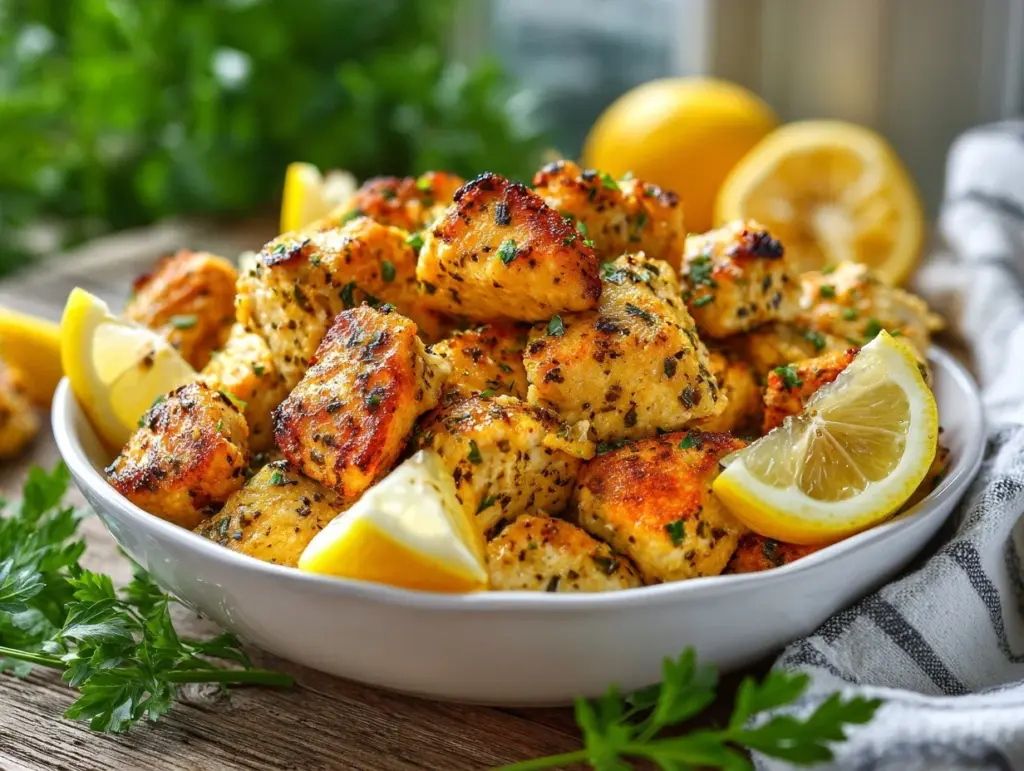 Air Fryer Lemon Chicken Bites - featured image