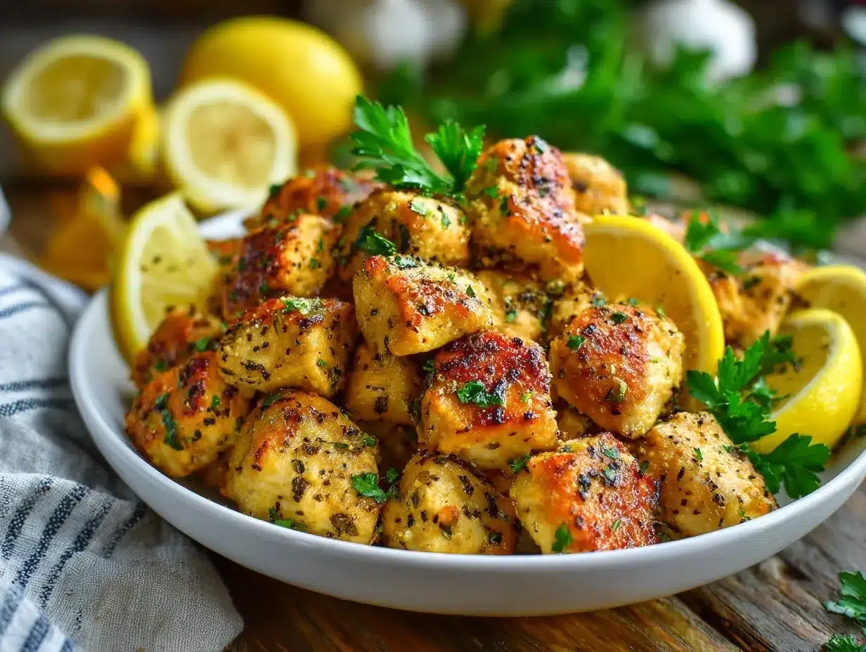 Air Fryer Lemon Chicken Bites preparation steps
