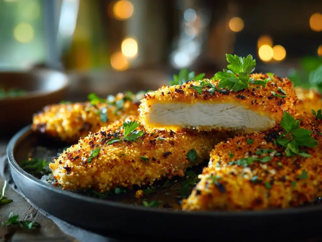 Air Fryer Parmesan Crusted Chicken - featured image