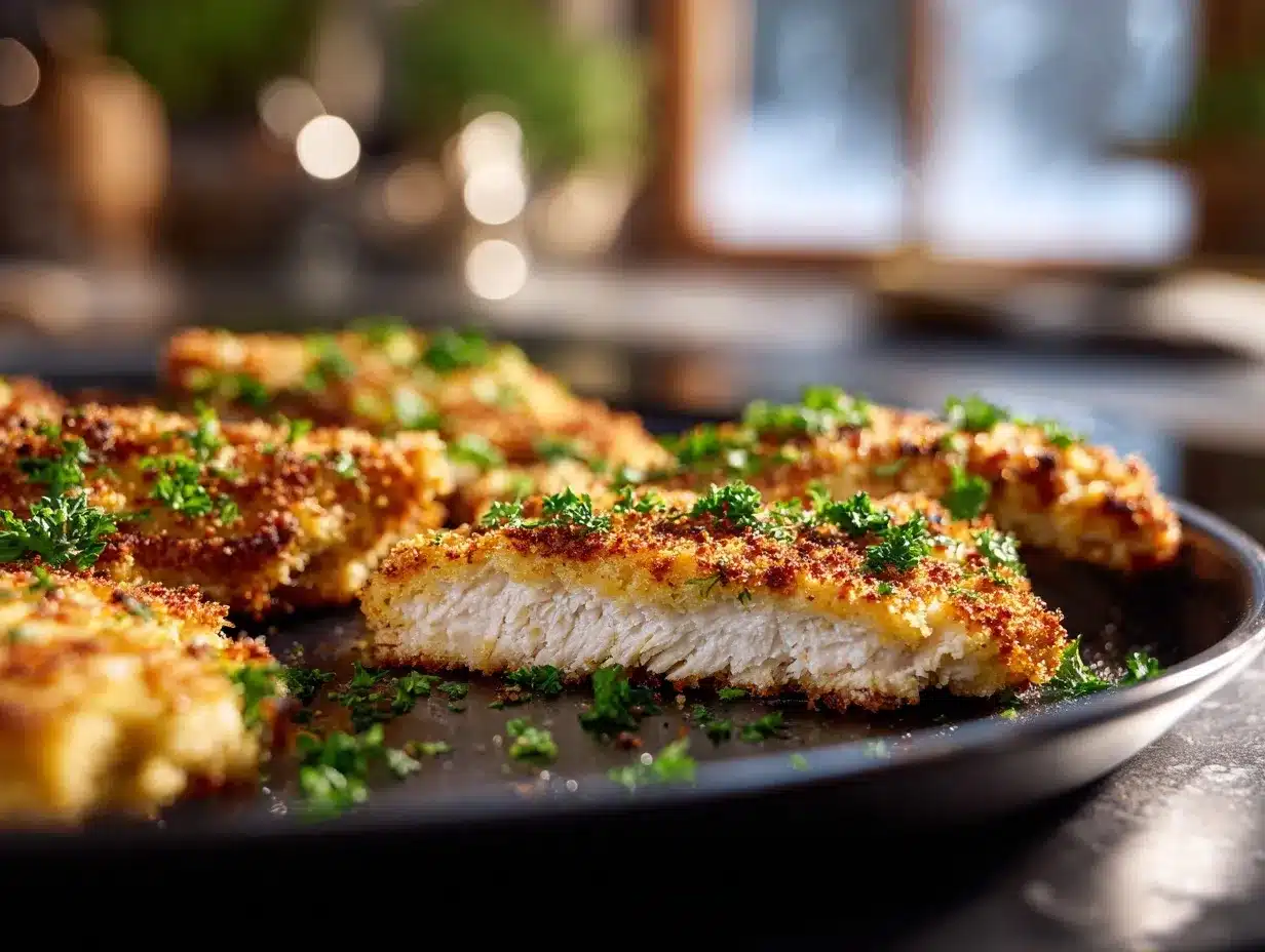 Air Fryer Parmesan Crusted Chicken preparation steps