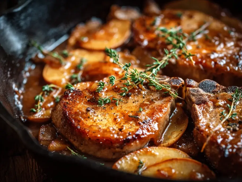 Apple Butter Pork Chops - featured image