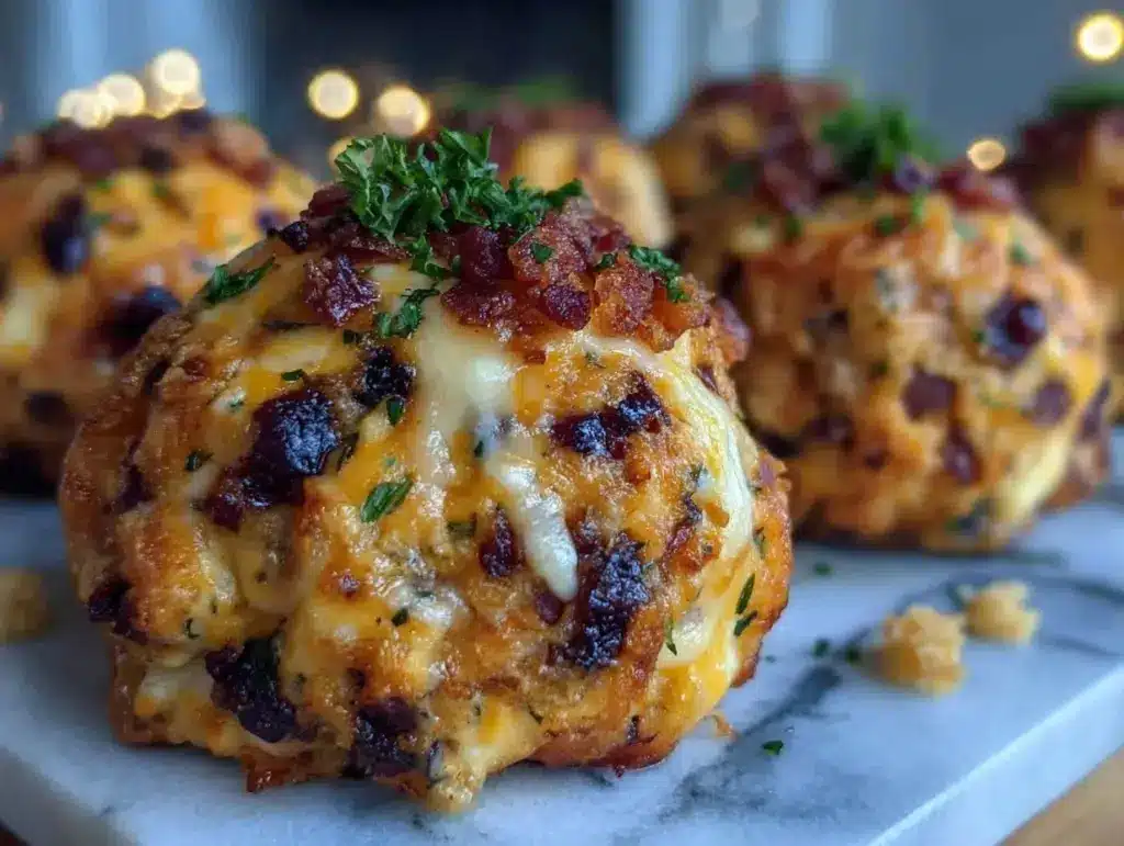 bacon ranch cheeseballs - featured image