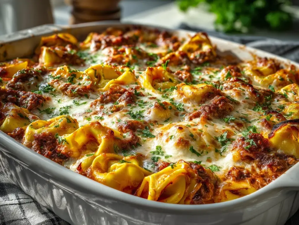 Beefy Tortellini Bake - featured image