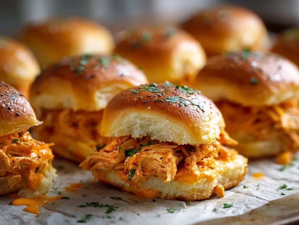 Buffalo chicken sliders - featured image