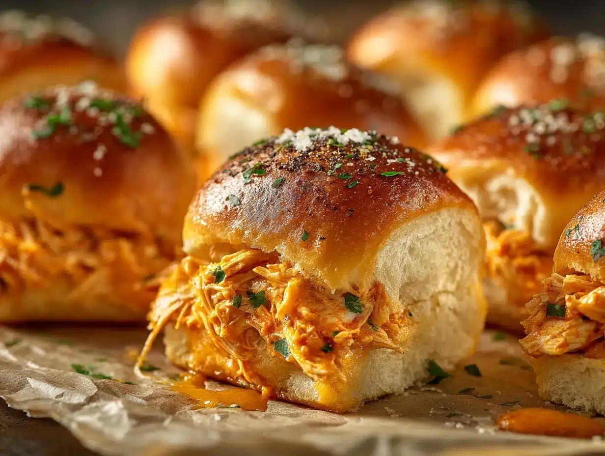 Buffalo chicken sliders preparation steps