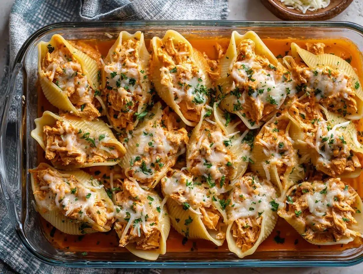 Buffalo Chicken Stuffed Shells preparation steps