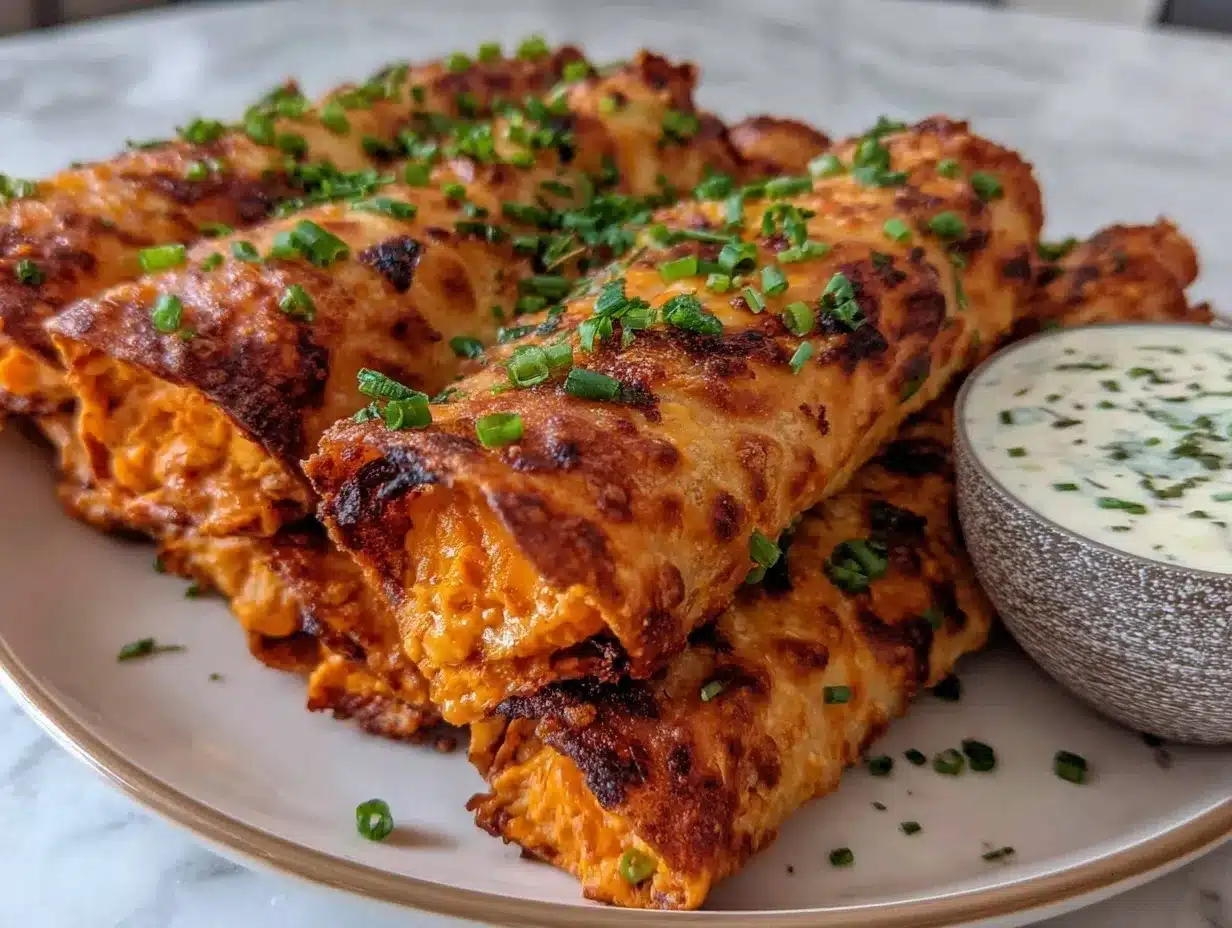 Buffalo Chicken Taquitos preparation steps