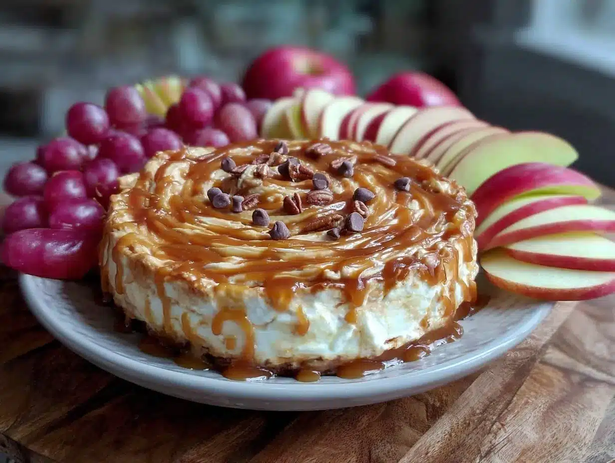 Caramel Apple Cheesecake Dip preparation steps