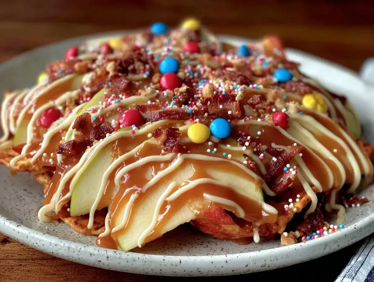 caramel apple nachos preparation steps