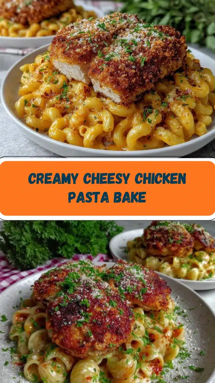 cheesy chicken pasta bake recipe