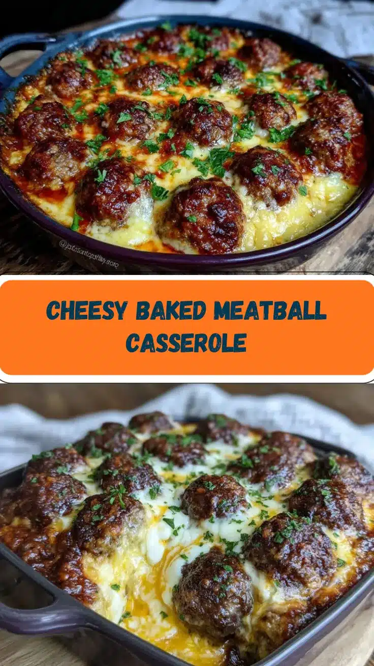 cheesy meatball casserole recipe