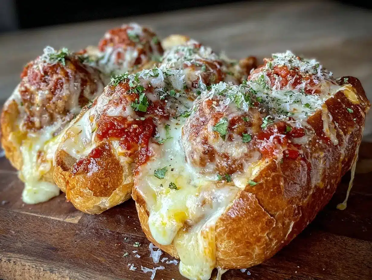 cheesy meatball subs preparation steps