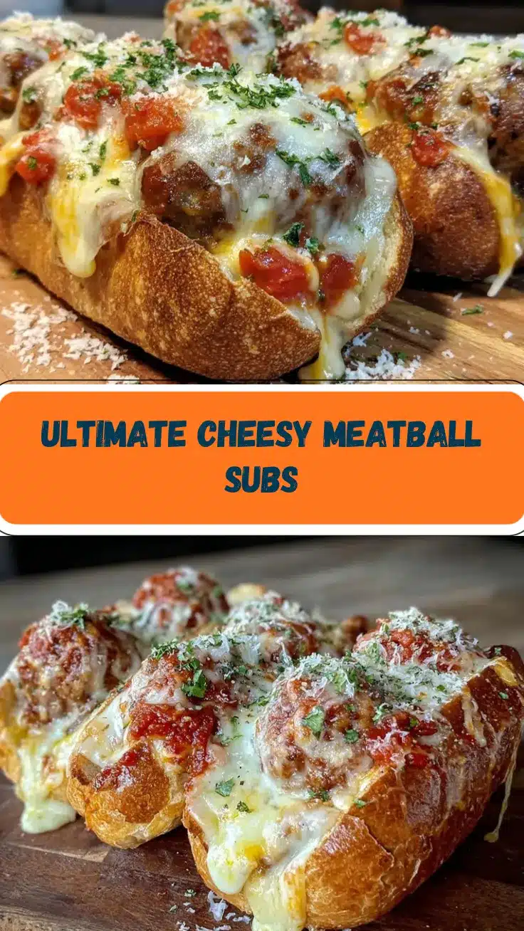 cheesy meatball subs recipe
