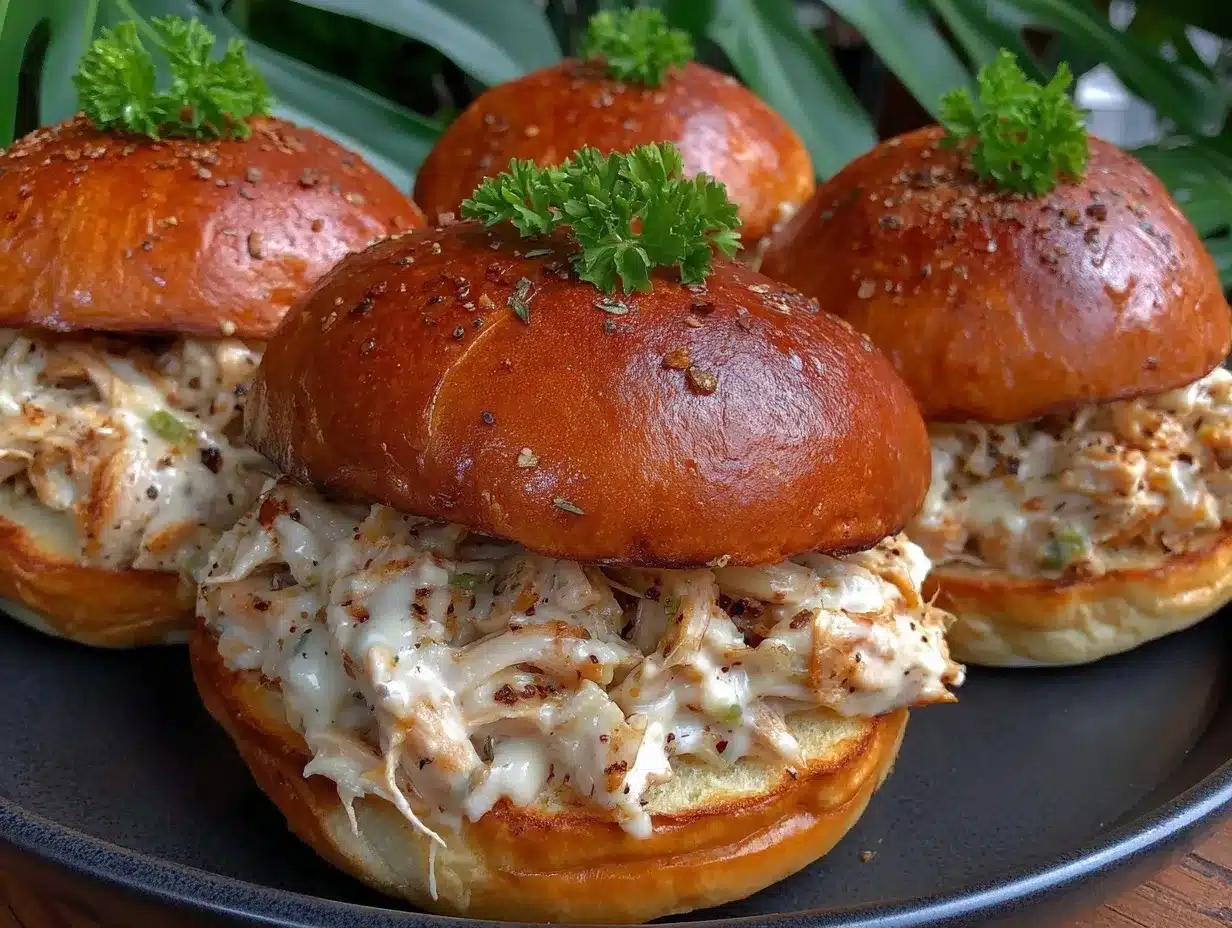 Chicken Alfredo Sloppy Joes preparation steps