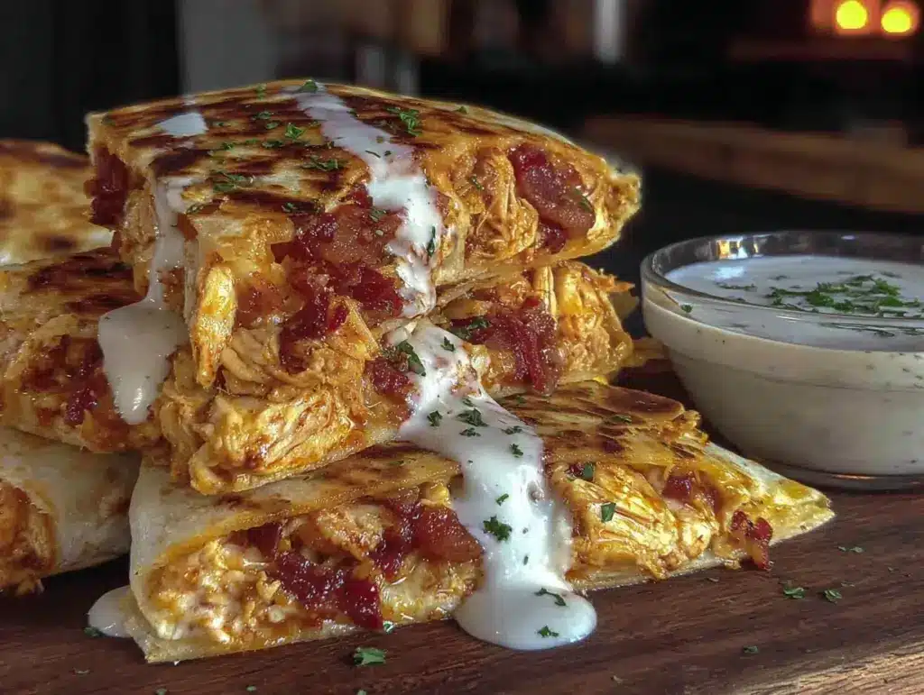 chicken bacon ranch quesadillas - featured image