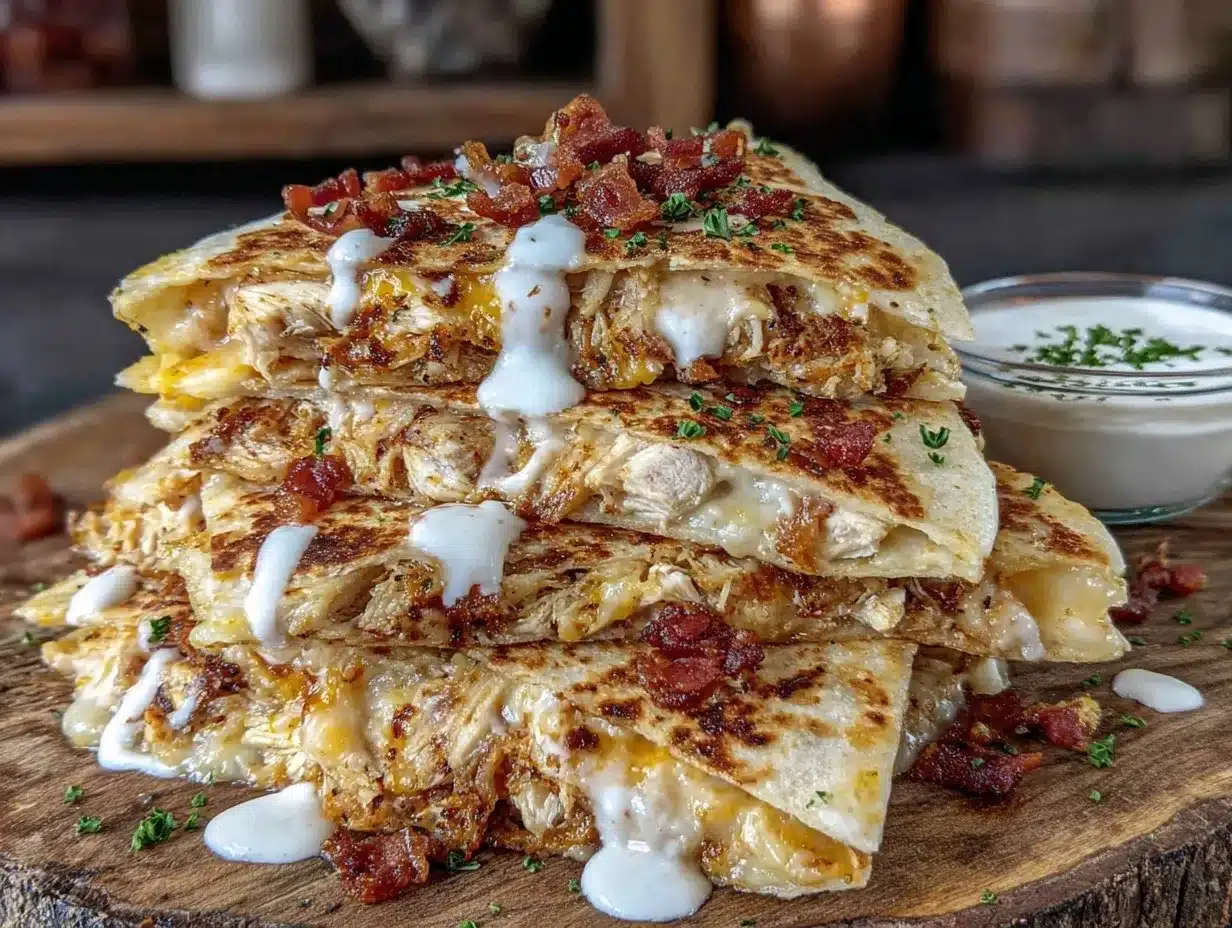 chicken bacon ranch quesadillas preparation steps