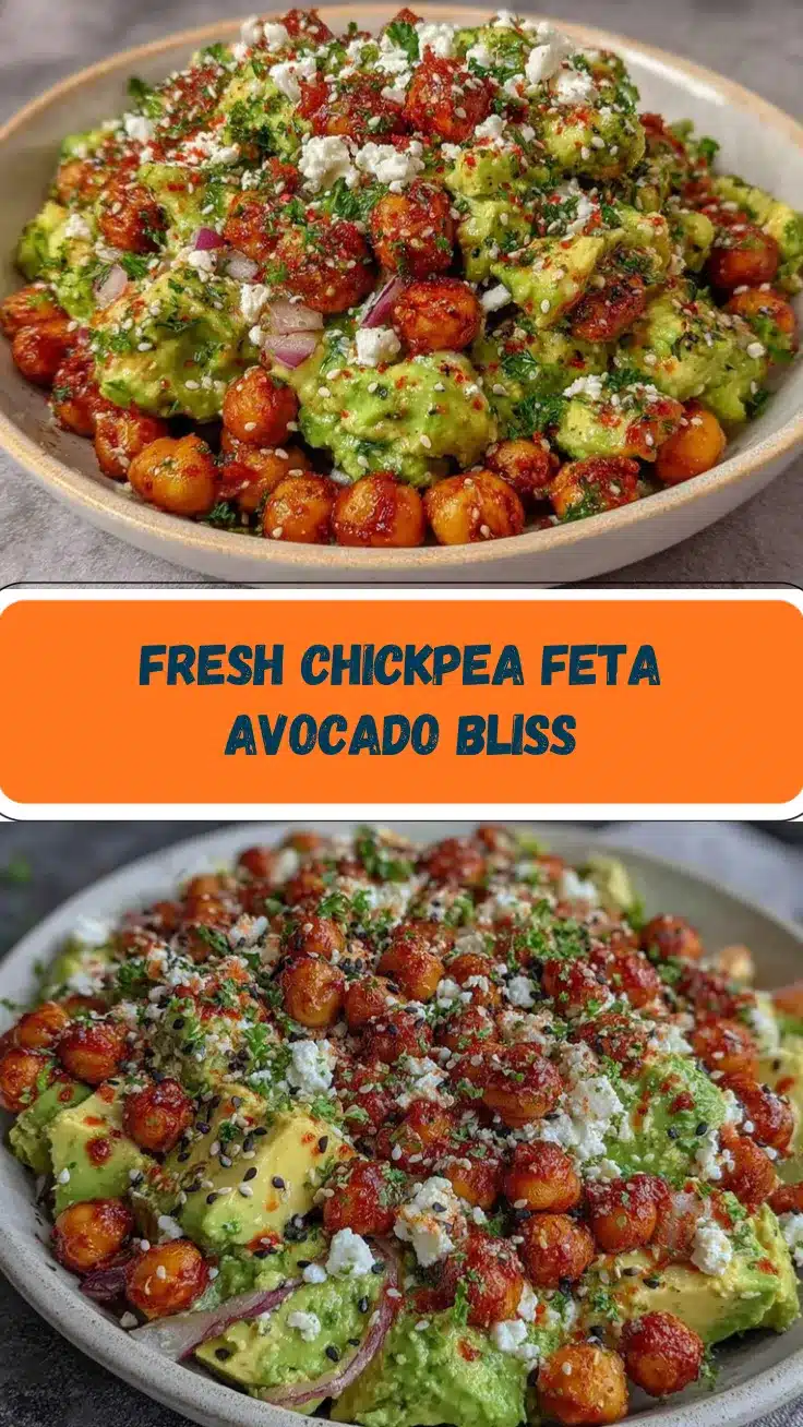 chickpea feta avocado salad recipe