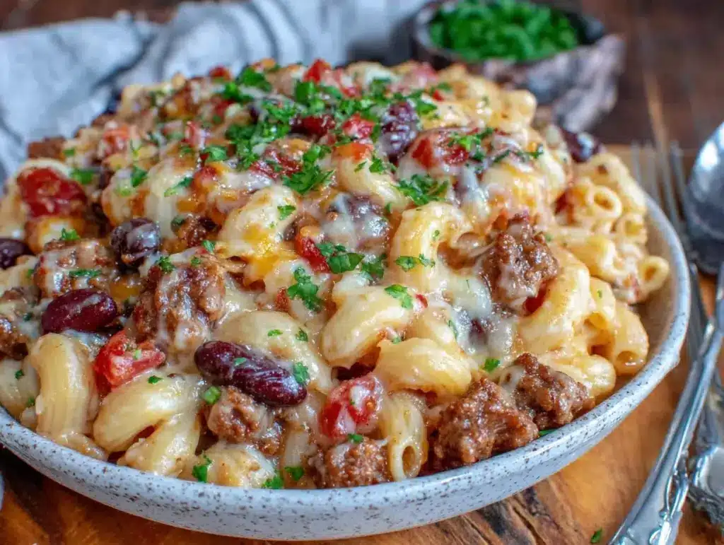chili mac recipe - featured image
