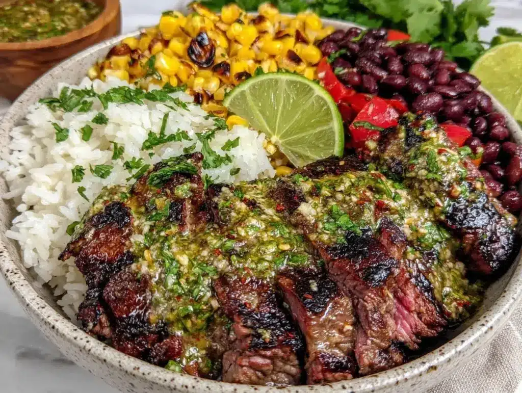cilantro lime steak bowls - featured image