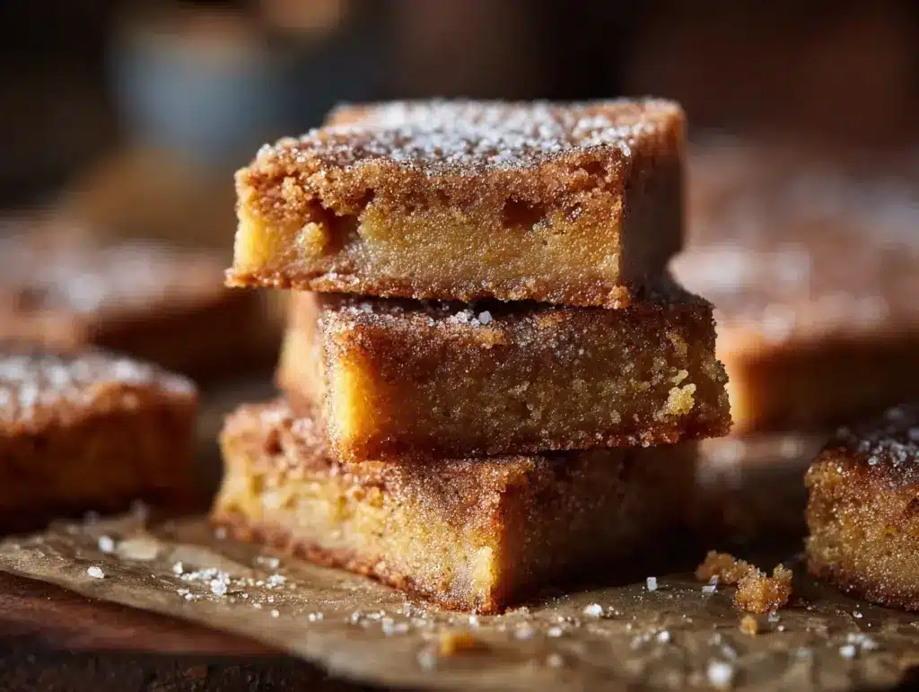 cinnamon sugar blondies - featured image
