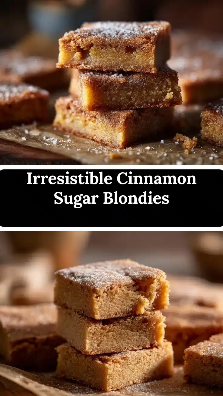 cinnamon sugar blondies recipe