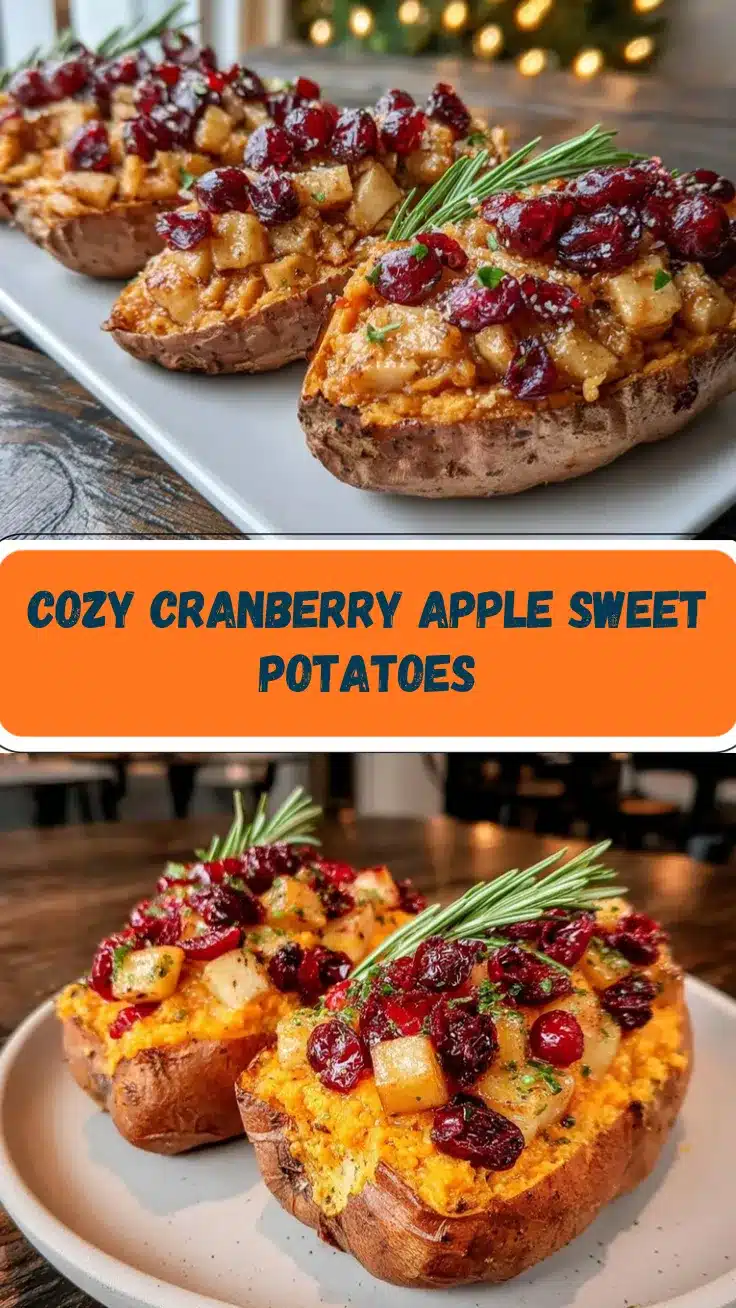 cranberry apple twice-baked sweet potatoes recipe
