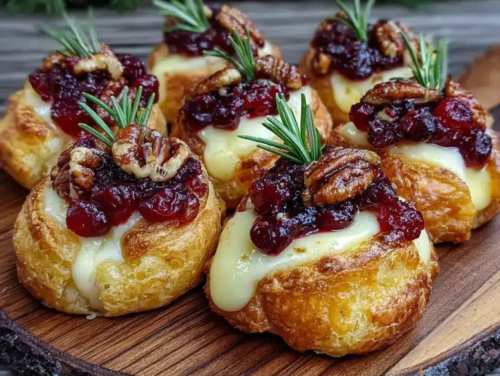 cranberry brie bites - featured image