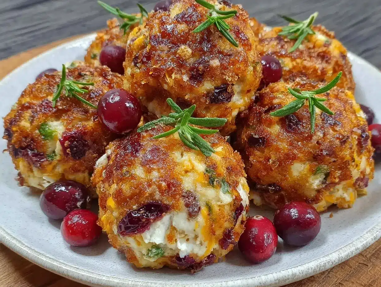 Cranberry Turkey Stuffing Balls preparation steps