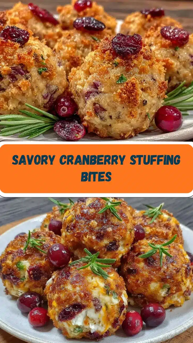 Cranberry Turkey Stuffing Balls recipe