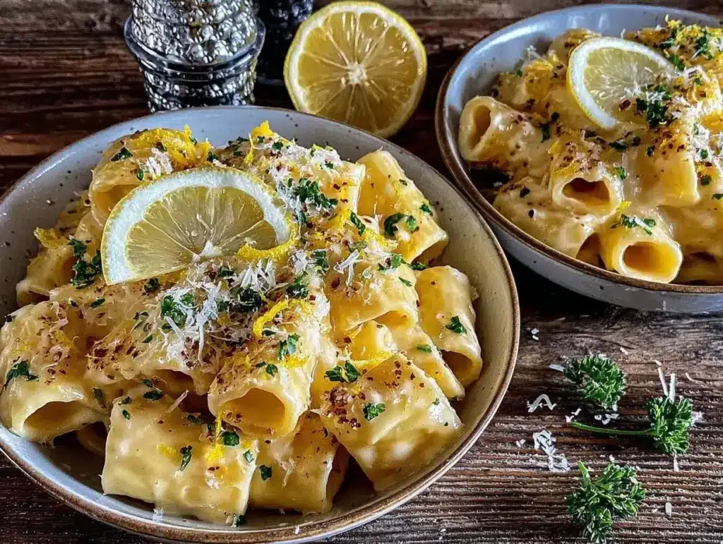 creamy lemon pasta - featured image
