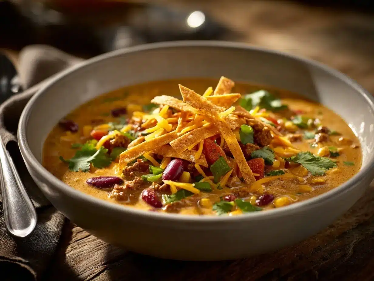 creamy taco soup preparation steps