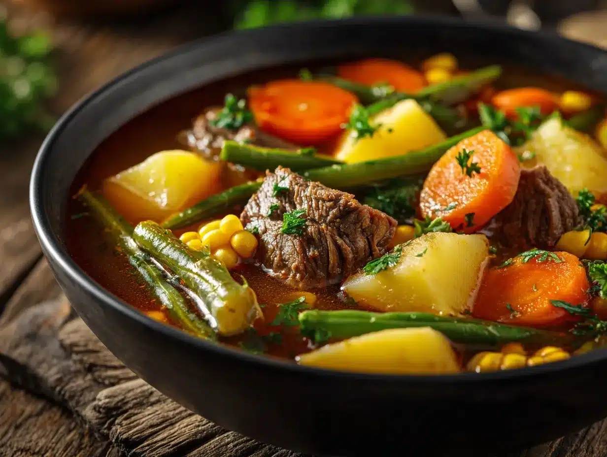 Crockpot Beef and Veggie Soup preparation steps