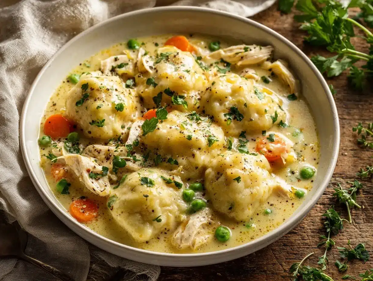 Crockpot Chicken and Dumplings preparation steps